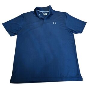 Under Armour Mens Performance Polo Shirt Navy Blue Short Sleeve Golf Top XL